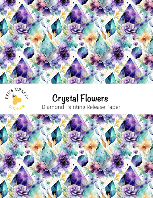 RELEASE PAPER | Crystal Flowers - Reusable Patterned Diamond Painting Release Paper