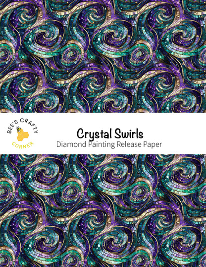 RELEASE PAPER | Crystal Swirls - Reusable Patterned Diamond Painting Release Paper
