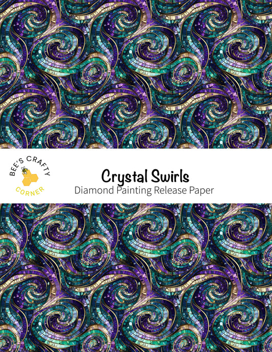 RELEASE PAPER | Crystal Swirls - Reusable Patterned Diamond Painting Release Paper