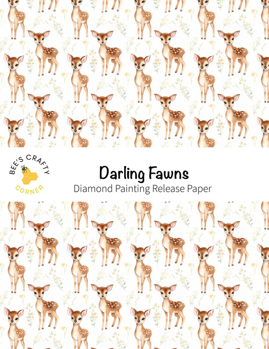 RELEASE PAPER | Darling Fawns - Reusable Patterned Diamond Painting Release Paper