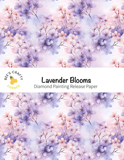 RELEASE PAPER | Lavender Blooms - Reusable Patterned Diamond Painting Release Paper