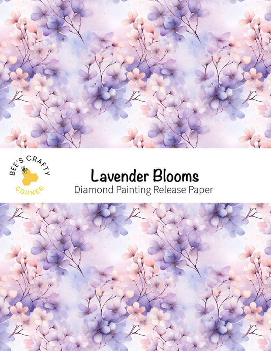 RELEASE PAPER | Lavender Blooms - Reusable Patterned Diamond Painting Release Paper