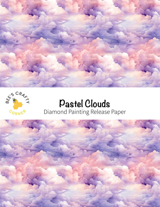 RELEASE PAPER | Pastel Clouds - Reusable Patterned Diamond Painting Release Paper