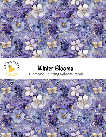 RELEASE PAPER | Winter Blooms - Reusable Patterned Diamond Painting Release Paper