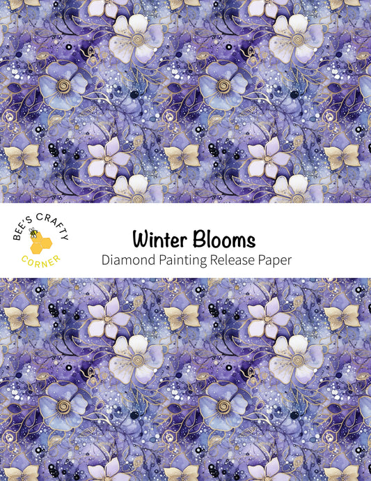 RELEASE PAPER | Winter Blooms - Reusable Patterned Diamond Painting Release Paper
