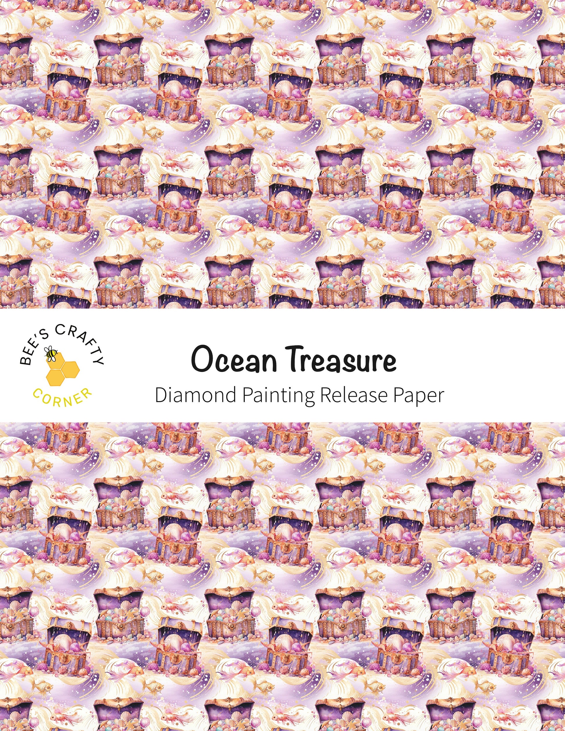 RELEASE PAPER | Ocean Treasure - Reusable Patterned Diamond Painting Release Paper