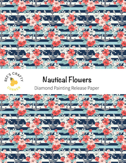 RELEASE PAPER | Nautical Flowers - Reusable Patterned Diamond Painting Release Paper