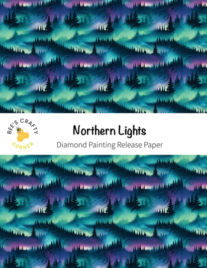 RELEASE PAPER | Northern Lights - Reusable Patterned Diamond Painting Release Paper