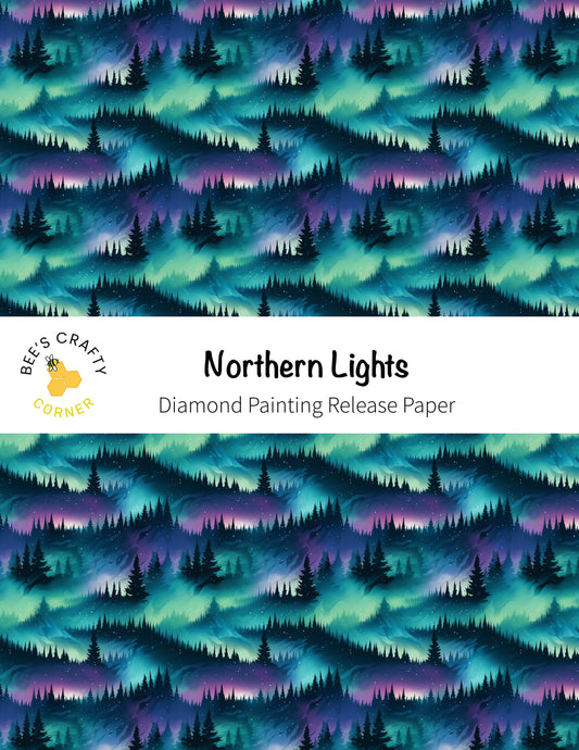 RELEASE PAPER | Northern Lights - Reusable Patterned Diamond Painting Release Paper