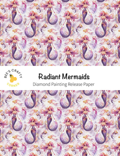 RELEASE PAPER | Radiant Mermaids - Reusable Patterned Diamond Painting Release Paper