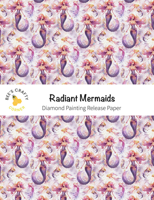 RELEASE PAPER | Radiant Mermaids - Reusable Patterned Diamond Painting Release Paper