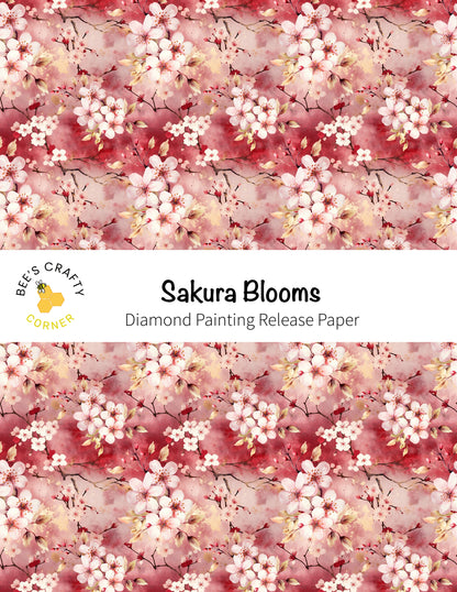 RELEASE PAPER | Sakura Blooms - Reusable Patterned Diamond Painting Release Paper