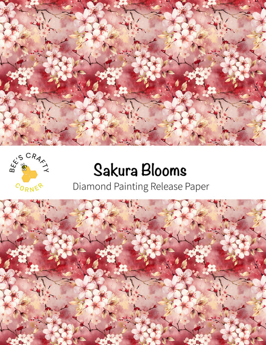 RELEASE PAPER | Sakura Blooms - Reusable Patterned Diamond Painting Release Paper