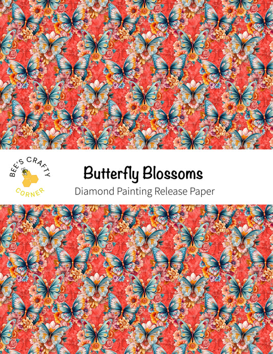 RELEASE PAPER | Butterfly Blossoms - Reusable Patterned Diamond Painting Release Paper