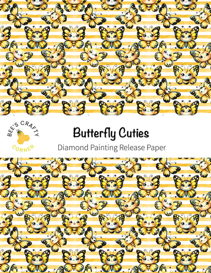 RELEASE PAPER | Butterfly Cuties - Reusable Patterned Diamond Painting Release Paper