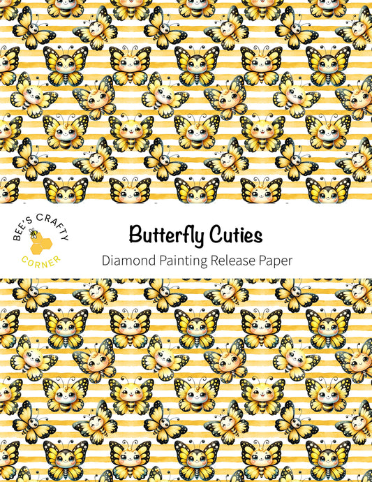 RELEASE PAPER | Butterfly Cuties - Reusable Patterned Diamond Painting Release Paper