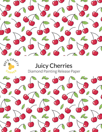 RELEASE PAPER | Juicy Cherries - Reusable Patterned Diamond Painting Release Paper