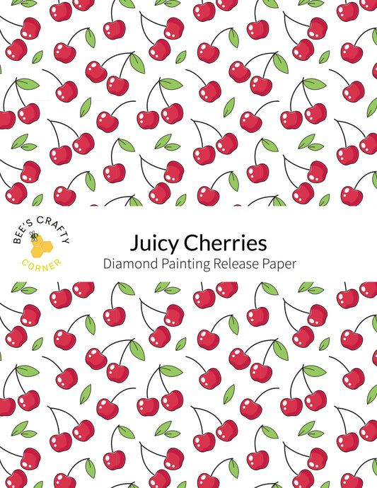 RELEASE PAPER | Juicy Cherries - Reusable Patterned Diamond Painting Release Paper