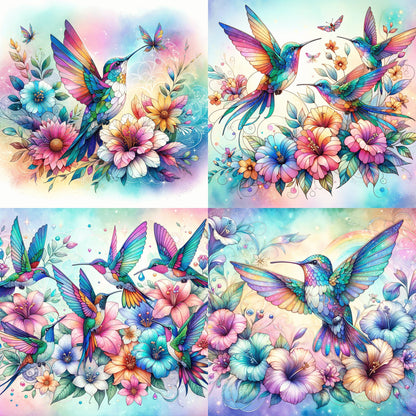 RELEASE PAPER | Stained Glass Hummingbird - Theme Pack Reusable Diamond Painting Release Paper