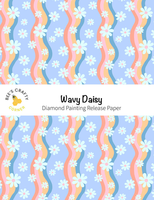 RELEASE PAPER | Wavy Daisy - Reusable Patterned Diamond Painting Release Paper