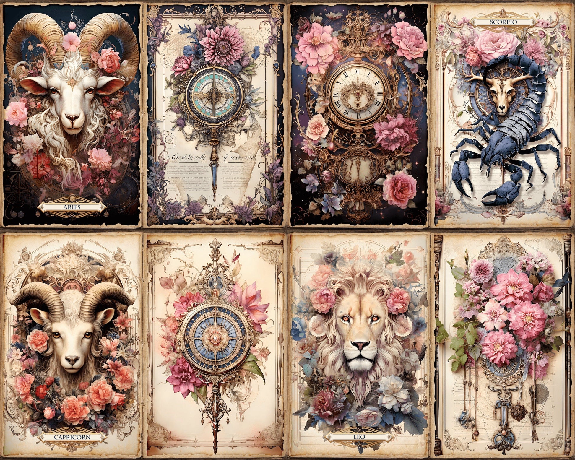 RELEASE PAPER | Zodiac Signs - Theme Pack Reusable Diamond Painting Release Paper