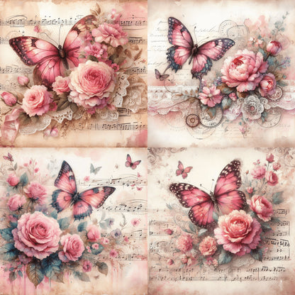 RELEASE PAPER | Vintage Butterflies Set 2 - Theme Pack Reusable Diamond Painting Release Paper