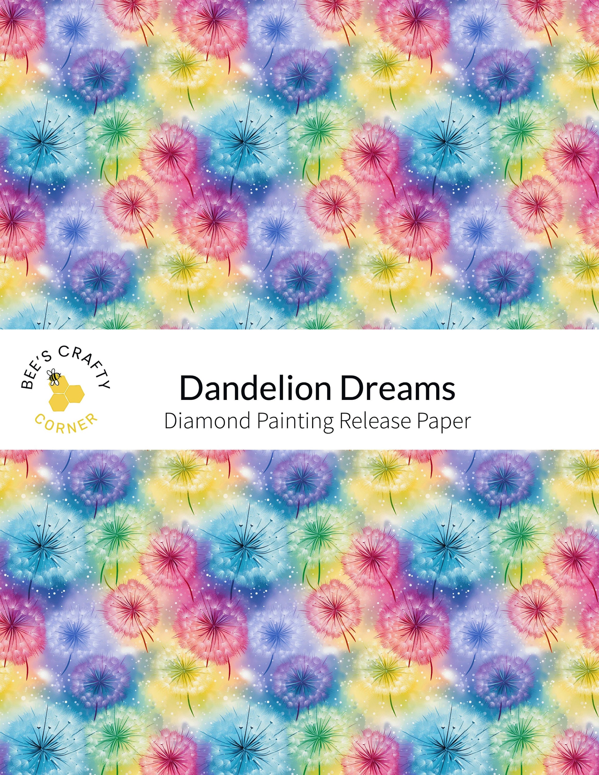 RELEASE PAPER | Dandelion Dreams - Reusable Patterned Diamond Painting Release Paper