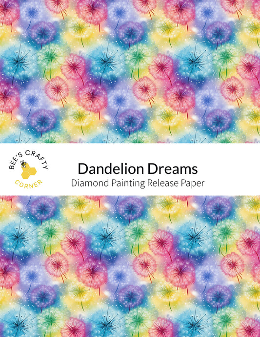 RELEASE PAPER | Dandelion Dreams - Reusable Patterned Diamond Painting Release Paper