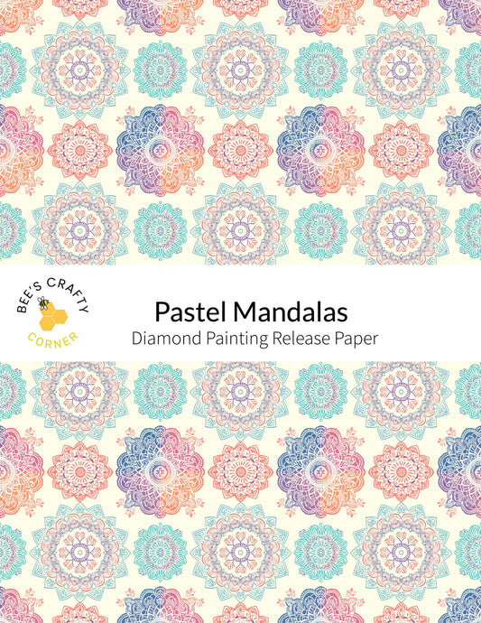 RELEASE PAPER | Pastel Mandalas - Reusable Patterned Diamond Painting Release Paper
