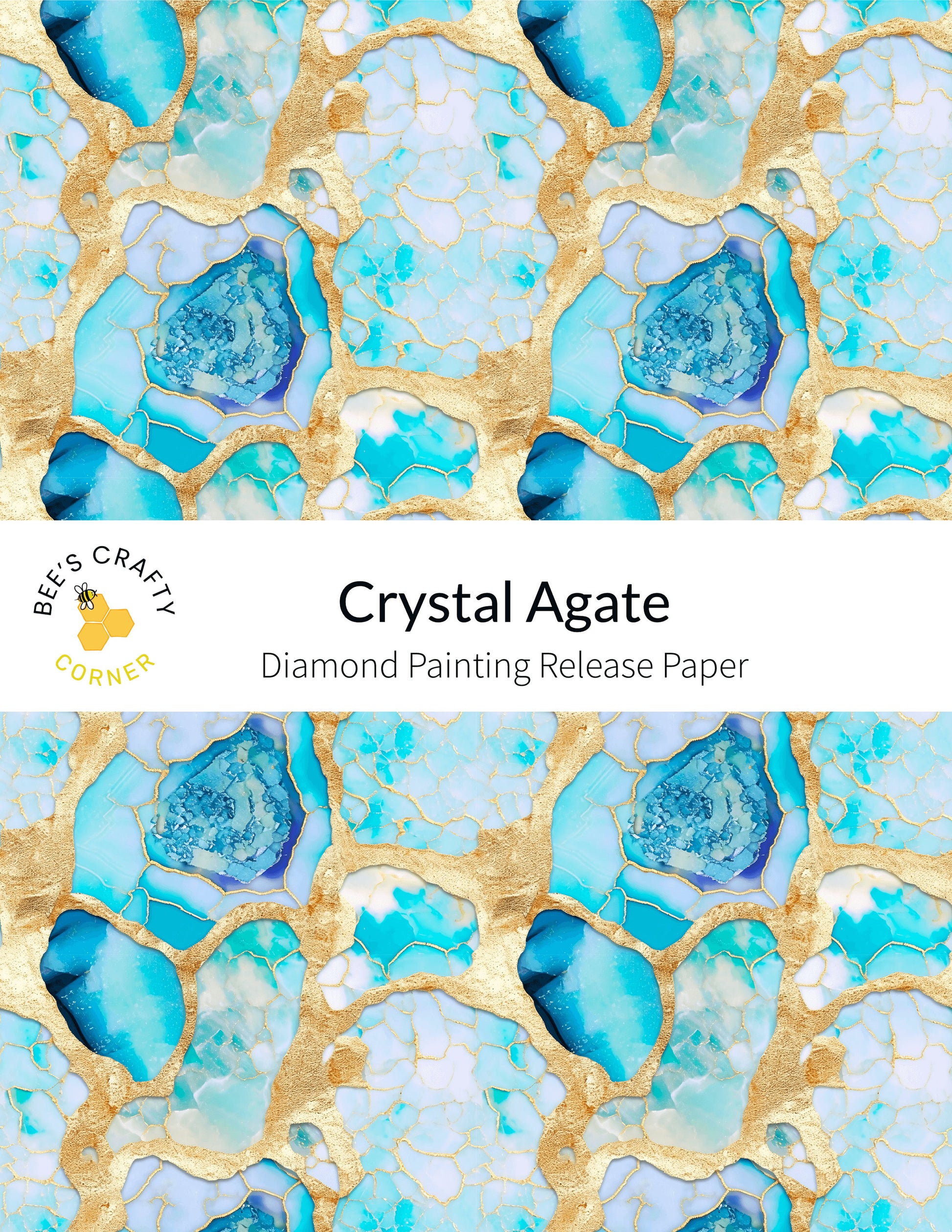 RELEASE PAPER | Crystal Agate - Reusable Patterned Diamond Painting Release Paper