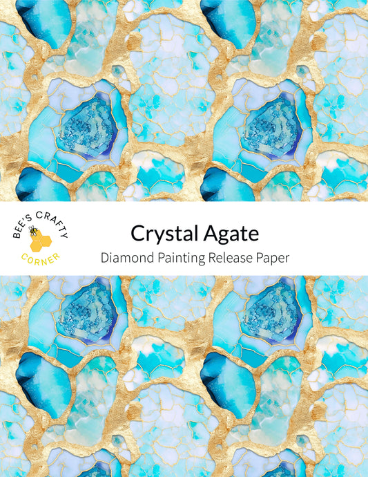 RELEASE PAPER | Crystal Agate - Reusable Patterned Diamond Painting Release Paper