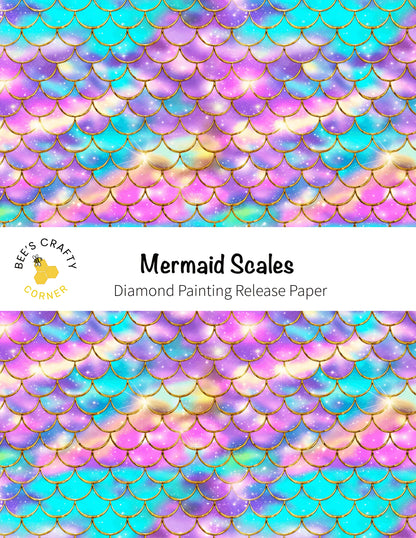 RELEASE PAPER | Mermaid Scales - Reusable Patterned Diamond Painting Release Paper
