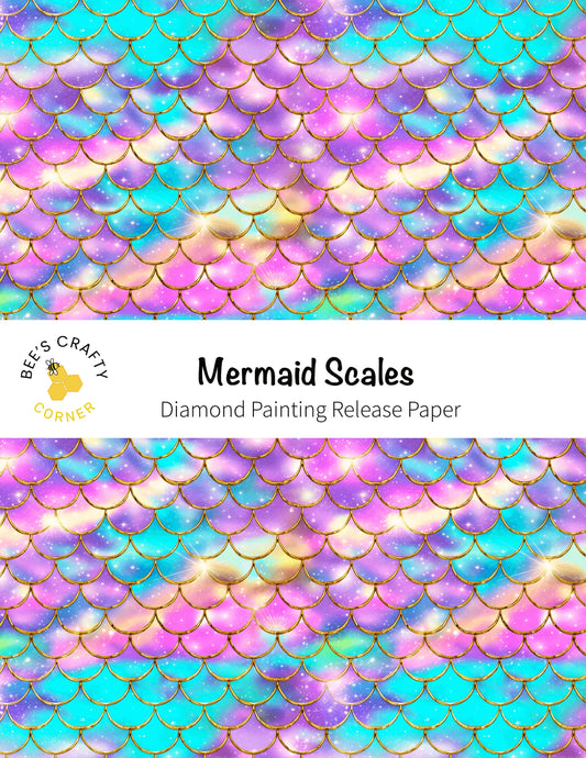 RELEASE PAPER | Mermaid Scales - Reusable Patterned Diamond Painting Release Paper