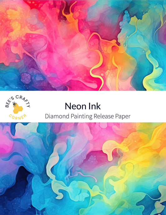 RELEASE PAPER | Neon Ink - Reusable Patterned Diamond Painting Release Paper