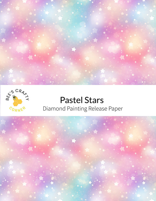 RELEASE PAPER | Pastel Stars - Reusable Patterned Diamond Painting Release Paper