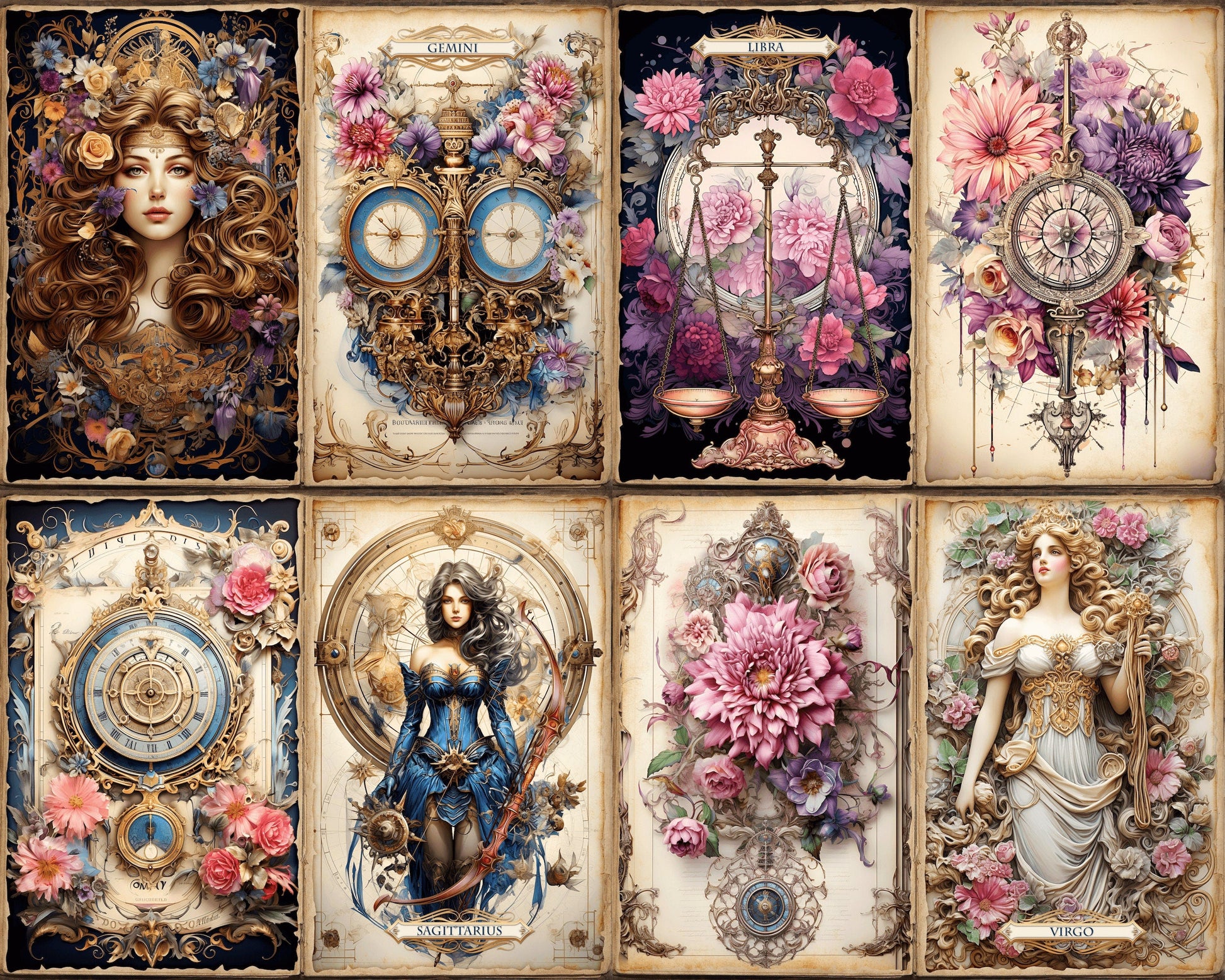 RELEASE PAPER | Zodiac Signs - Theme Pack Reusable Diamond Painting Release Paper