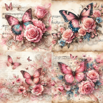 RELEASE PAPER | Vintage Butterflies Set 2 - Theme Pack Reusable Diamond Painting Release Paper