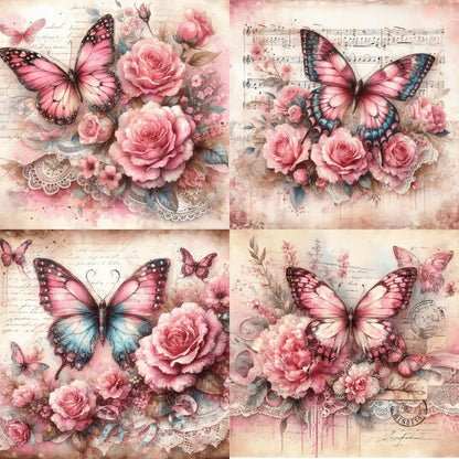 RELEASE PAPER | Vintage Butterflies Set 2 - Theme Pack Reusable Diamond Painting Release Paper