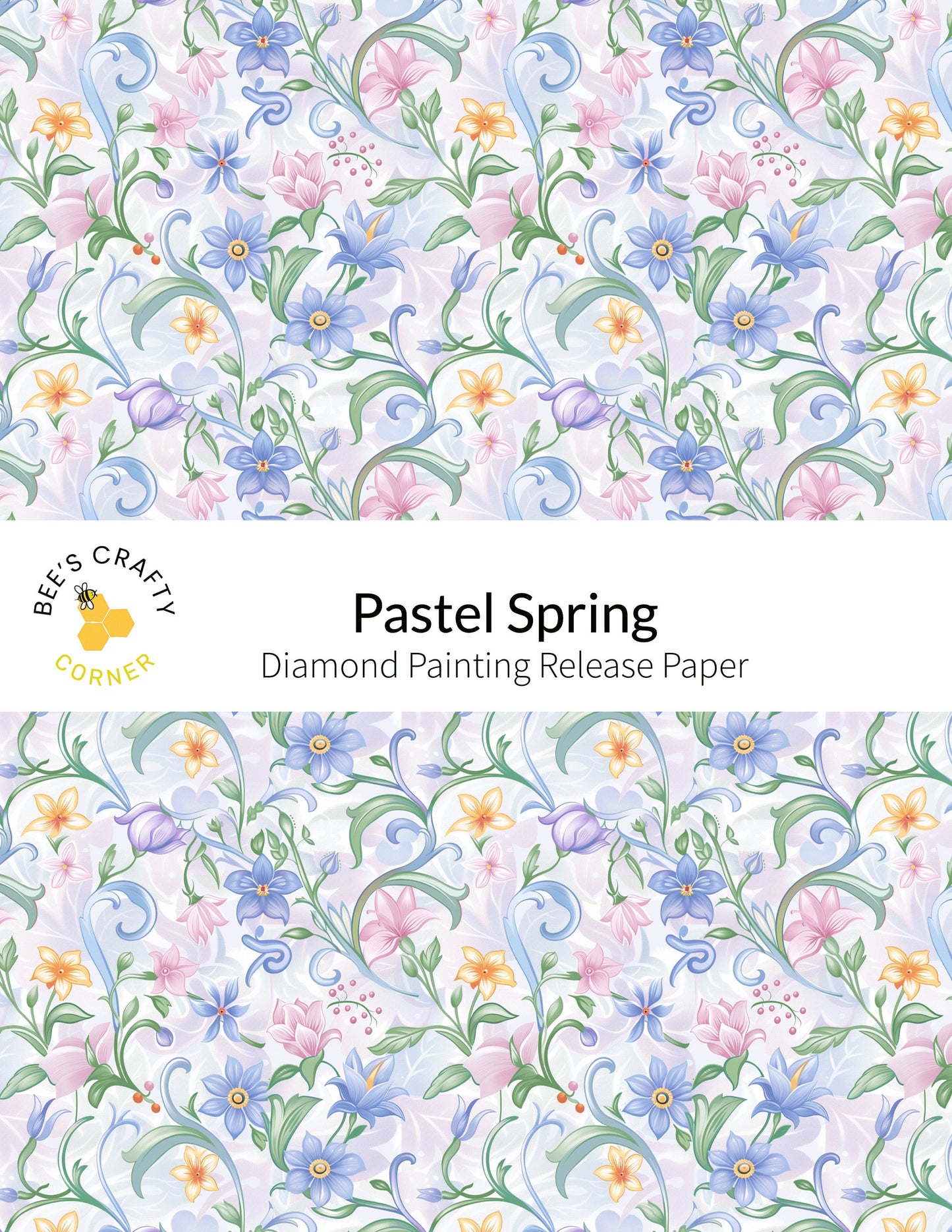 RELEASE PAPER | Pastel Spring - Reusable Patterned Diamond Painting Release Paper