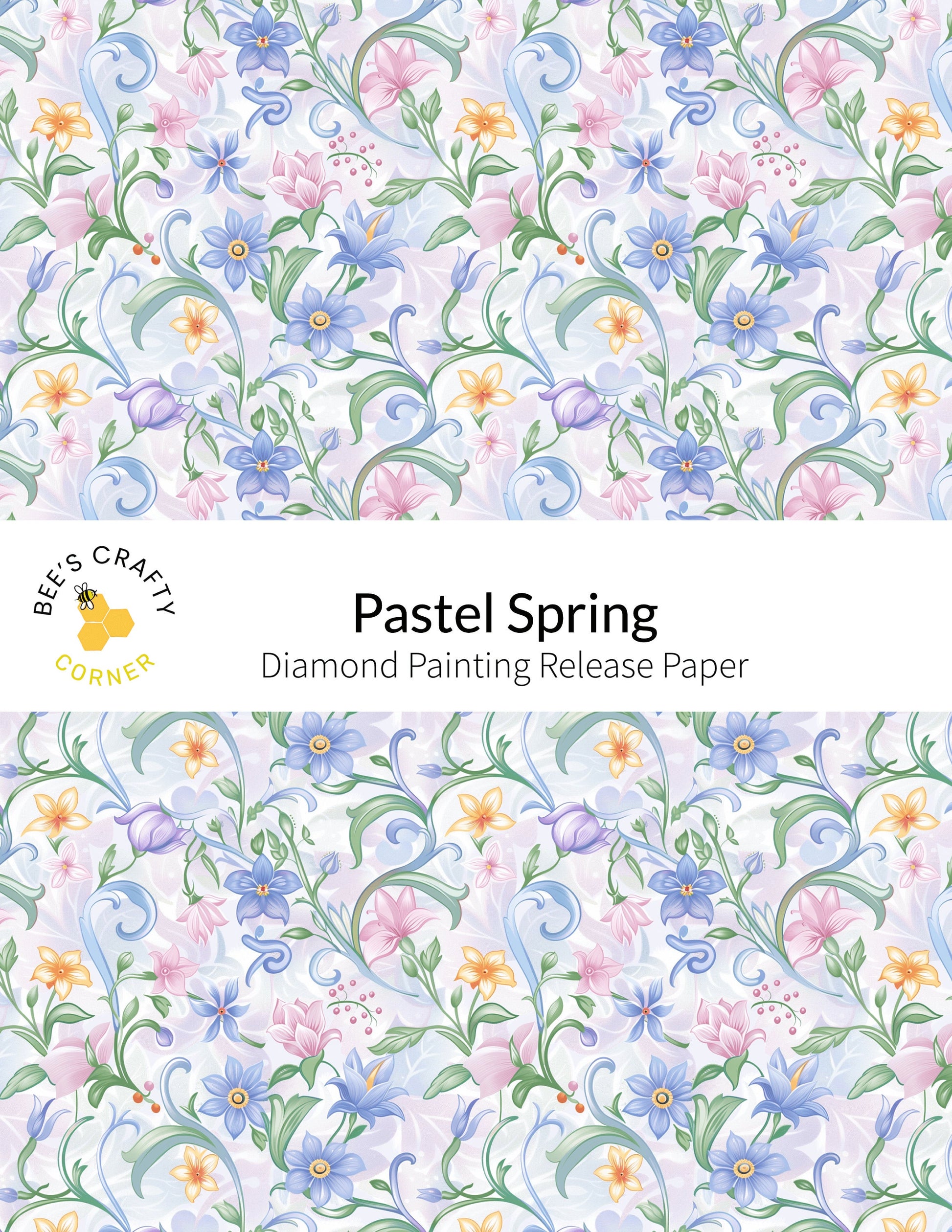 RELEASE PAPER | Pastel Spring - Reusable Patterned Diamond Painting Release Paper