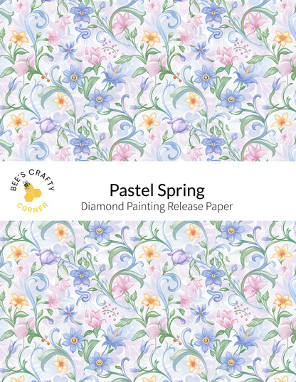 RELEASE PAPER | Pastel Spring - Reusable Patterned Diamond Painting Release Paper