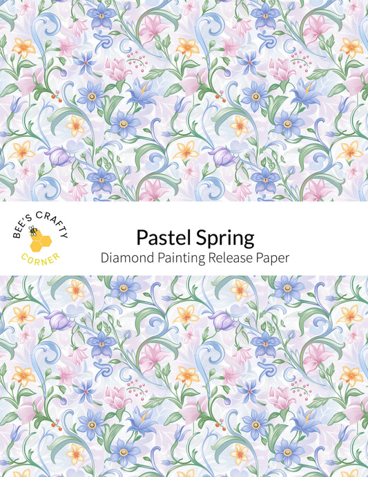 RELEASE PAPER | Pastel Spring - Reusable Patterned Diamond Painting Release Paper