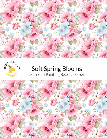RELEASE PAPER | Soft Spring Blooms - Reusable Patterned Diamond Painting Release Paper