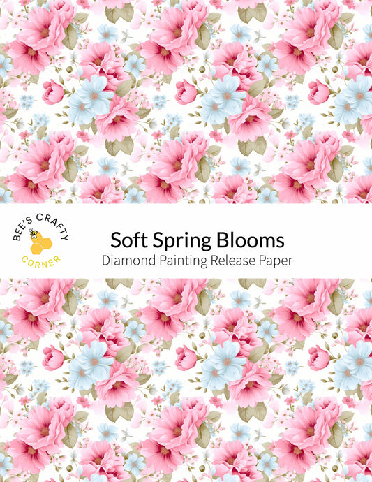 RELEASE PAPER | Soft Spring Blooms - Reusable Patterned Diamond Painting Release Paper