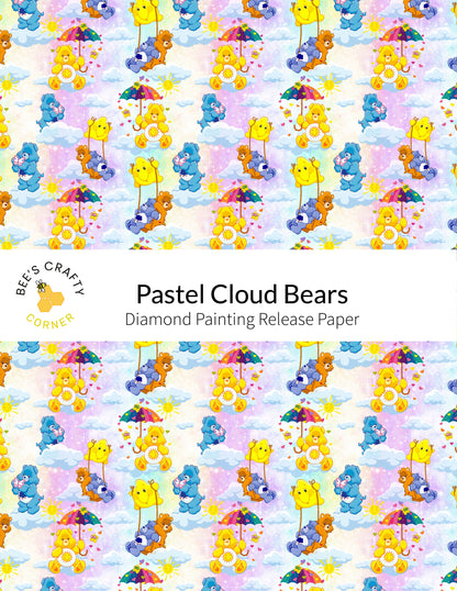 RELEASE PAPER | Pastel Cloud Bears - Reusable Patterned Diamond Painting Release Paper
