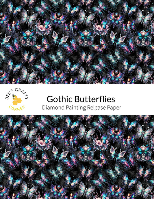 RELEASE PAPER | Gothic Butterflies - Reusable Patterned Diamond Painting Release Paper