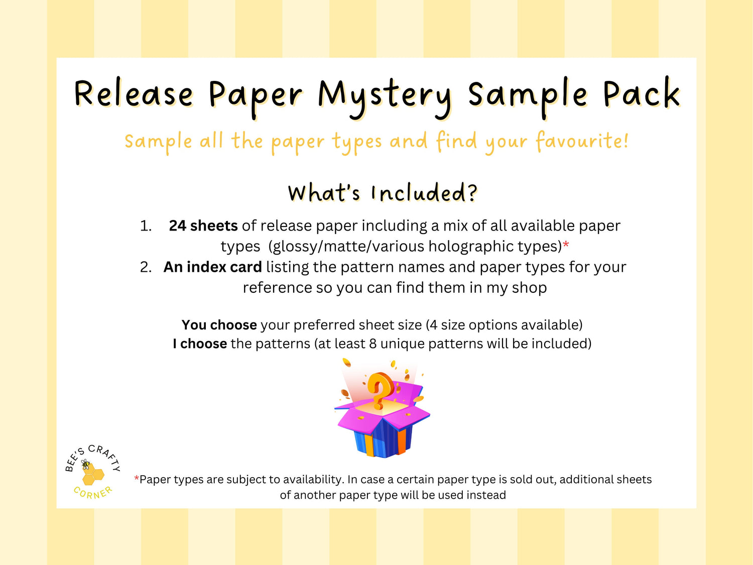 RELEASE PAPER | Release Paper Mystery Sample Pack - Reusable Patterned Diamond Painting Release Paper