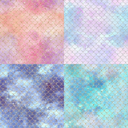 RELEASE PAPER | Mermaid Glitter Galaxy - Theme Pack Reusable Diamond Painting Release Paper