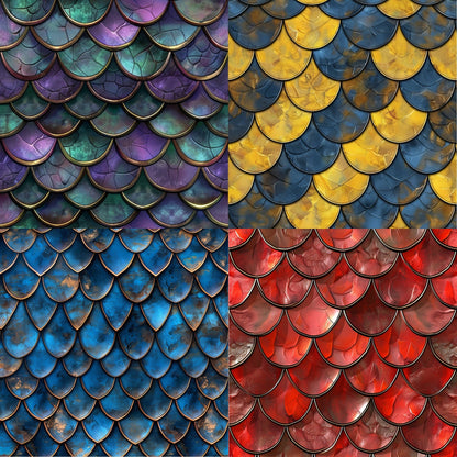 RELEASE PAPER | Dragon Scales - Theme Pack Reusable Diamond Painting Release Paper