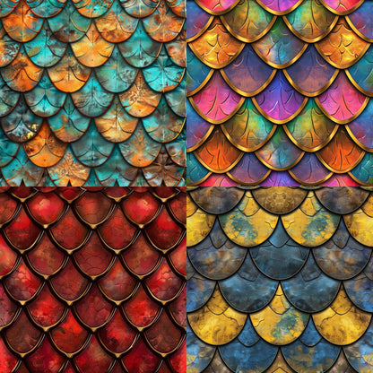 RELEASE PAPER | Dragon Scales - Theme Pack Reusable Diamond Painting Release Paper